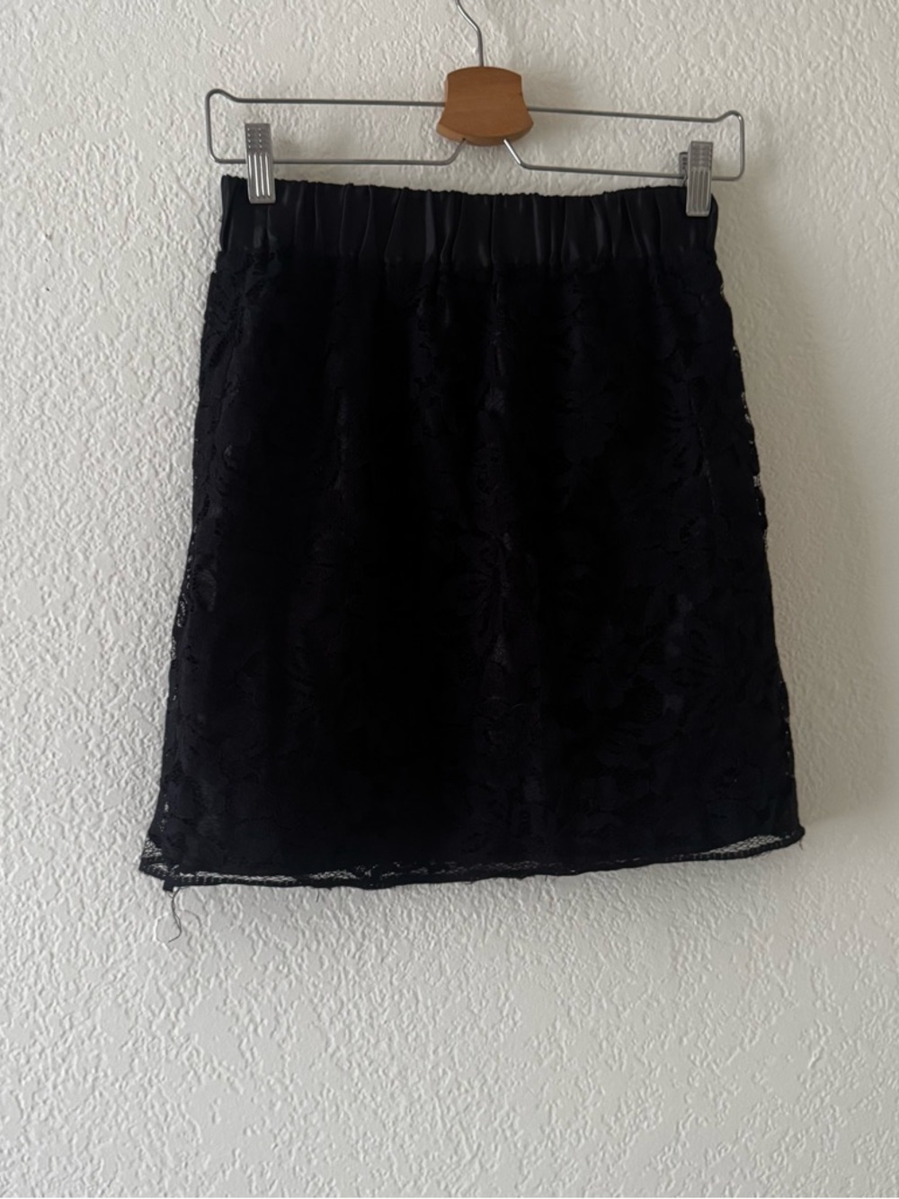 AQUA Lace Short Mini Skirt Women's Black